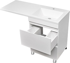 Stella Polare Мебель с раковиной под стиральную машину Аруна Памелла 120 R белая – фотография-8